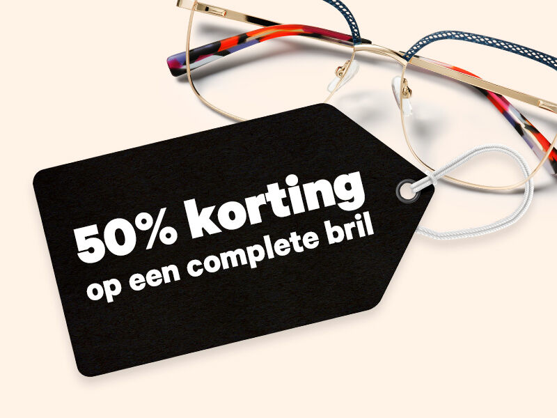 Actie | 50% korting op alle complete brillen v.a. index 1.6