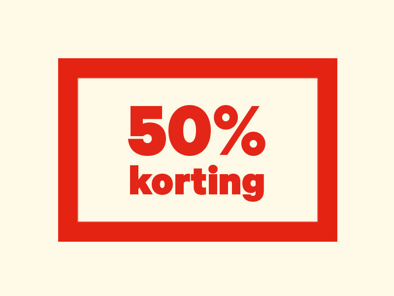 Actievoorwaarden 50% korting