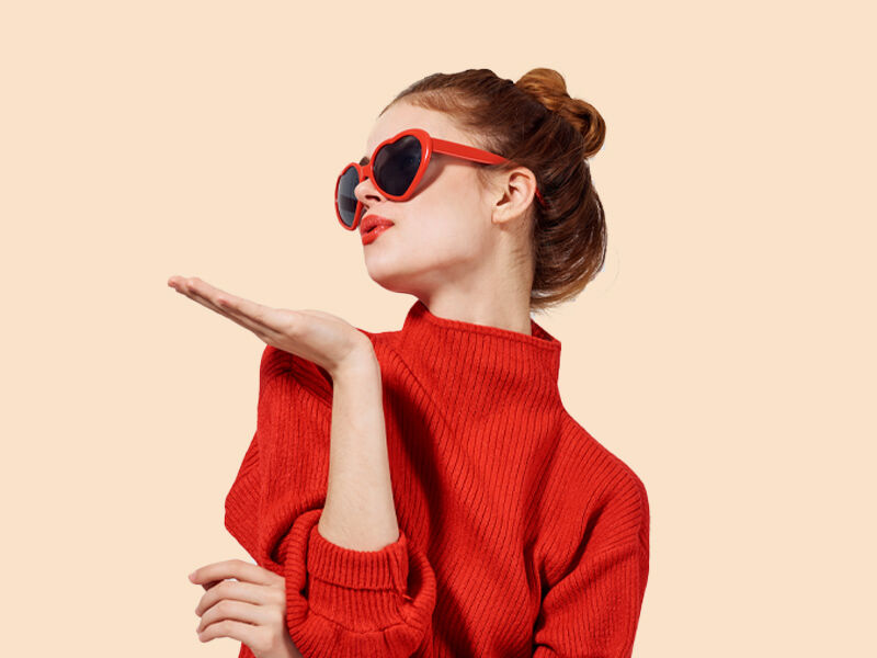 Blumarine Bril rood casual uitstraling Accessoires Brillen 