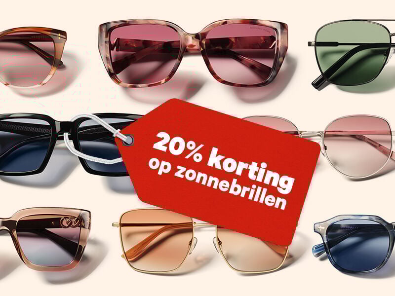 20% korting op zonnebrillen