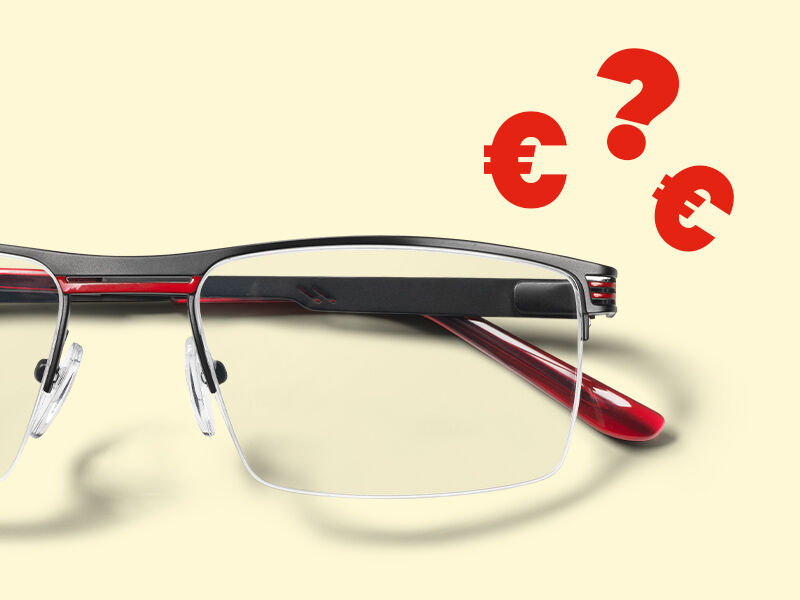 Wat kost een randloze bril of glasbril?
