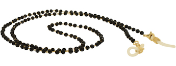 Brilkoord zwart kralen