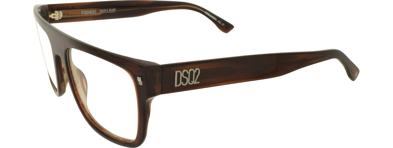 Accessoires Brillen Dsquared2 Bril bruin zakelijke stijl 