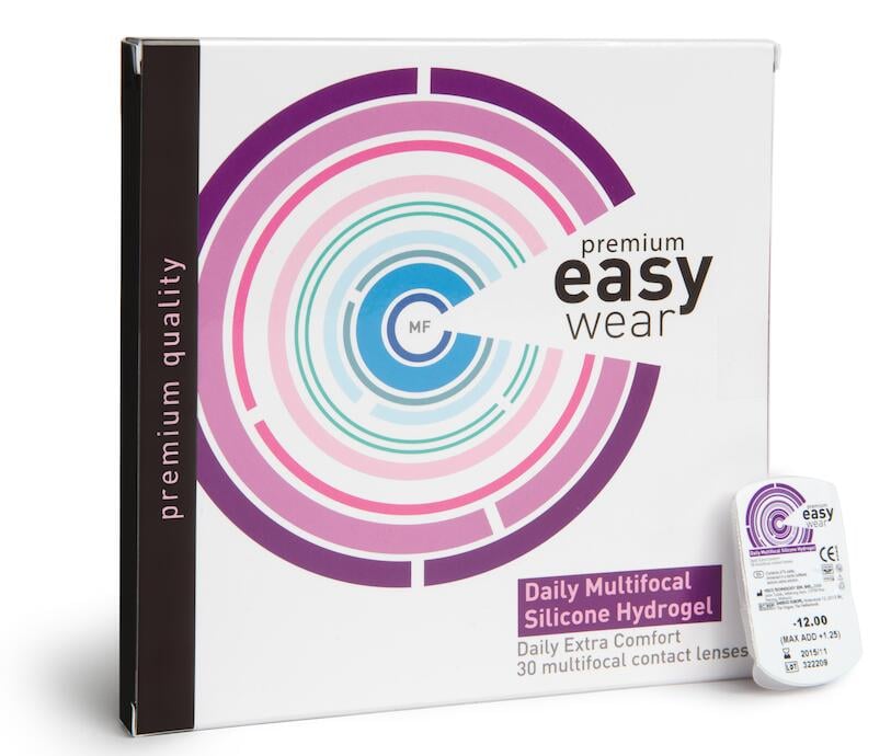 Easy Wear Multifocaal Siliconen Hydrogel daglenzen Low Add (30 stuks) 01